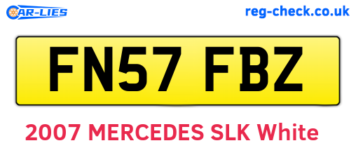 FN57FBZ are the vehicle registration plates.