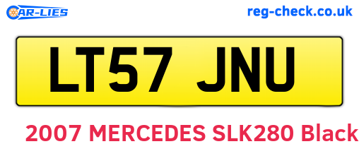 LT57JNU are the vehicle registration plates.
