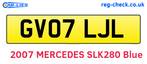 GV07LJL are the vehicle registration plates.