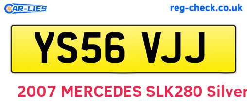 YS56VJJ are the vehicle registration plates.