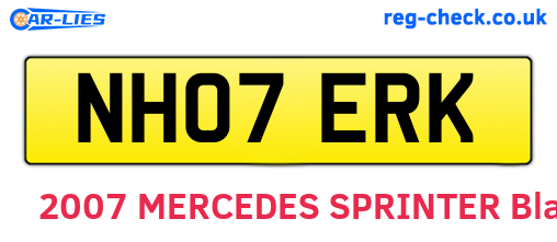 NH07ERK are the vehicle registration plates.