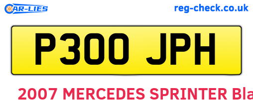 P300JPH are the vehicle registration plates.