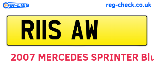 R11SAW are the vehicle registration plates.