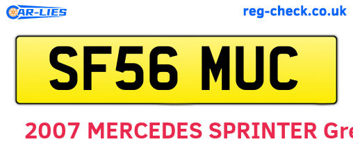 SF56MUC are the vehicle registration plates.