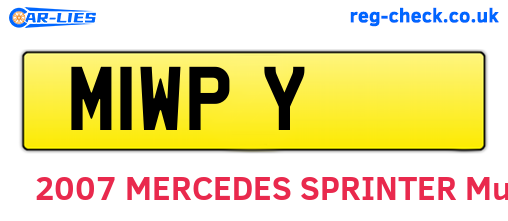 M1WPY are the vehicle registration plates.