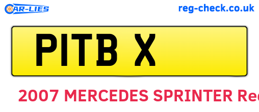 P1TBX are the vehicle registration plates.