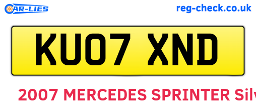 KU07XND are the vehicle registration plates.
