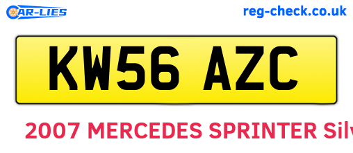 KW56AZC are the vehicle registration plates.