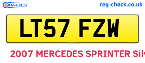 LT57FZW are the vehicle registration plates.