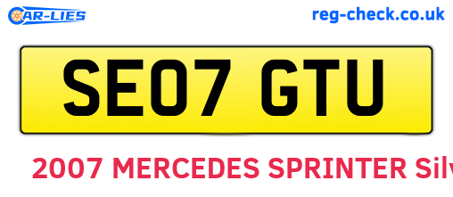 SE07GTU are the vehicle registration plates.