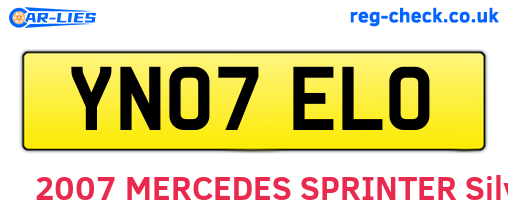 YN07ELO are the vehicle registration plates.