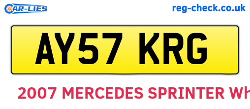 AY57KRG are the vehicle registration plates.