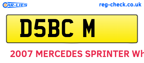 D5BCM are the vehicle registration plates.