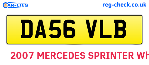DA56VLB are the vehicle registration plates.