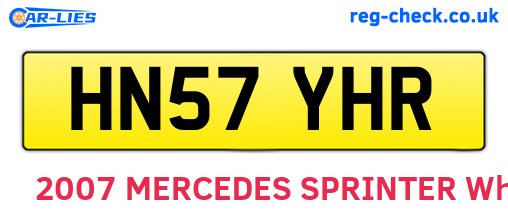 HN57YHR are the vehicle registration plates.