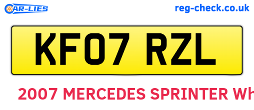KF07RZL are the vehicle registration plates.
