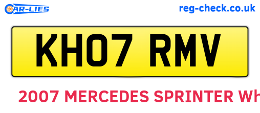 KH07RMV are the vehicle registration plates.