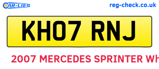 KH07RNJ are the vehicle registration plates.