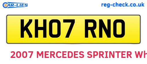 KH07RNO are the vehicle registration plates.