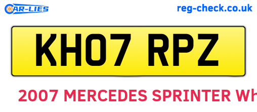 KH07RPZ are the vehicle registration plates.