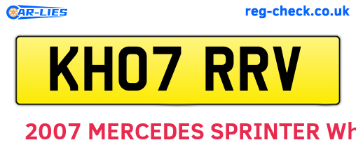 KH07RRV are the vehicle registration plates.