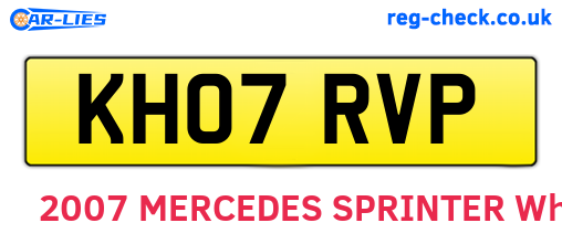 KH07RVP are the vehicle registration plates.