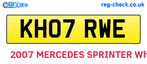 KH07RWE are the vehicle registration plates.