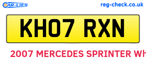 KH07RXN are the vehicle registration plates.