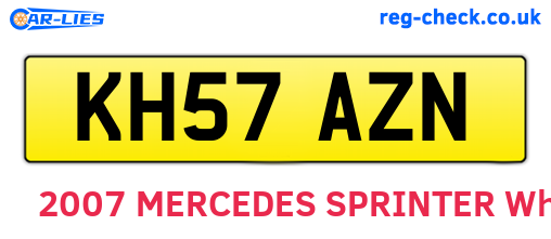KH57AZN are the vehicle registration plates.
