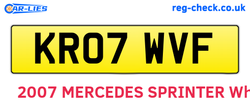 KR07WVF are the vehicle registration plates.