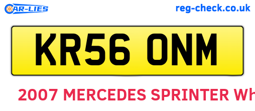 KR56ONM are the vehicle registration plates.