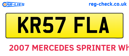 KR57FLA are the vehicle registration plates.