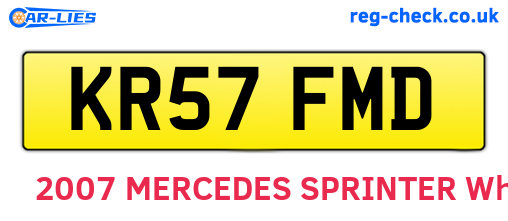 KR57FMD are the vehicle registration plates.