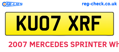 KU07XRF are the vehicle registration plates.