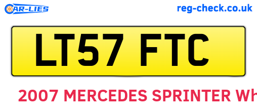 LT57FTC are the vehicle registration plates.