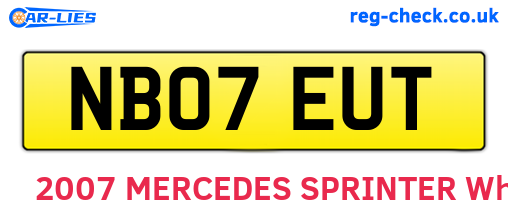 NB07EUT are the vehicle registration plates.