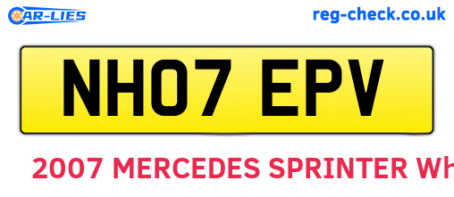NH07EPV are the vehicle registration plates.