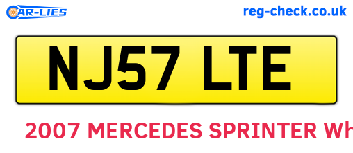NJ57LTE are the vehicle registration plates.