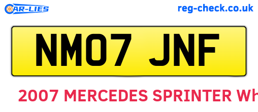 NM07JNF are the vehicle registration plates.