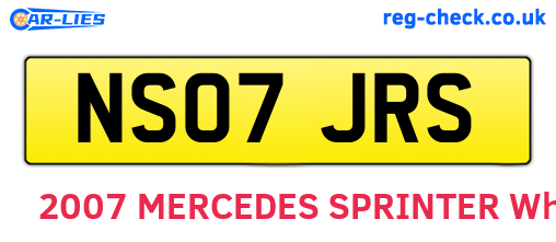 NS07JRS are the vehicle registration plates.