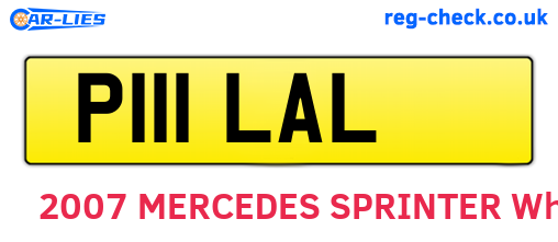 P111LAL are the vehicle registration plates.