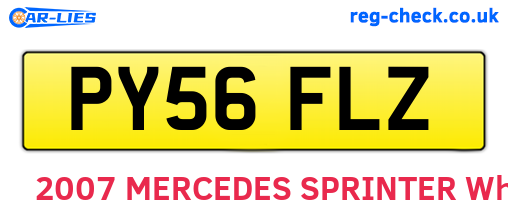 PY56FLZ are the vehicle registration plates.