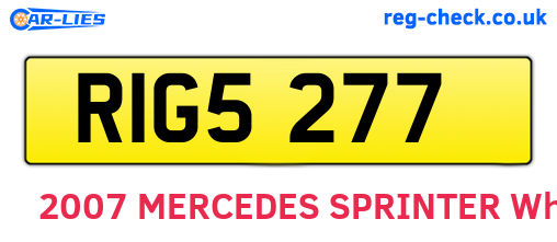 RIG5277 are the vehicle registration plates.