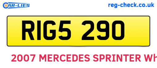 RIG5290 are the vehicle registration plates.