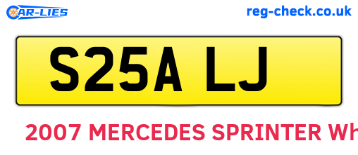 S25ALJ are the vehicle registration plates.