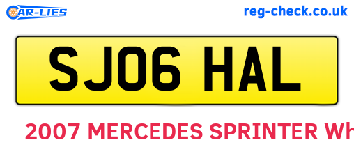 SJ06HAL are the vehicle registration plates.