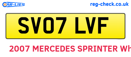 SV07LVF are the vehicle registration plates.