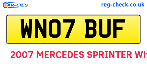 WN07BUF are the vehicle registration plates.
