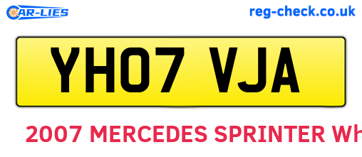 YH07VJA are the vehicle registration plates.
