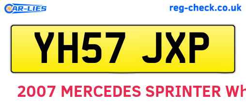 YH57JXP are the vehicle registration plates.